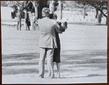 Desi Arnaz Jr. & Dorothy Hamill Funeral of Dean Paul Martin 1987 7x9 Press Photo