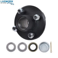 with 1"  Trailer Hub Kit Fit for 2,000 lb. axles 4 Bolt on 4 Inch Circle