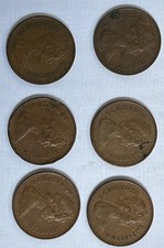 6 X 1971 Half New Penny Coins - Elizabeth II - Very Rare British coin circulated