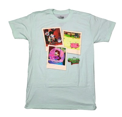 Gravity Falls New Adult T-Shirt - 3 Polaroid Pictures of Characters