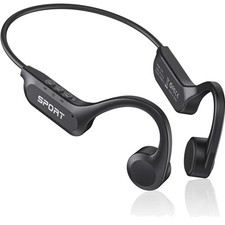 Bone Conduction Headphones Bluetooth 6.0 Open Ear Headphones with Mic, Loud ...
