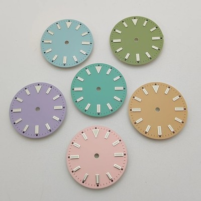 28.5mm Watch Dial Single Nail Scale Candy Colored Faces Modified for NH35/ 8215