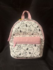 Peanuts Snoopy Pink and White Mini Backpack New with Tags NWT