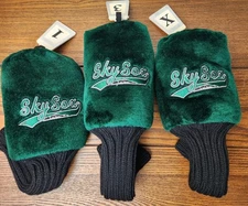 Vintage Golf Head Cover Colorado Springs Sky Sox MiLb Green 3 Wood Cover HTF