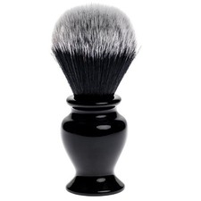Black and White Synthetic Shaving Brush with Resin Handle for Personal and Pr...