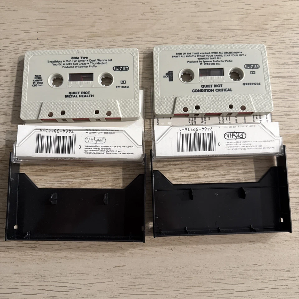 Quiet Riot 2 Cassette Tape Lot - Metal Health & Condition Critical 80's Rock - Image 4 of 4
