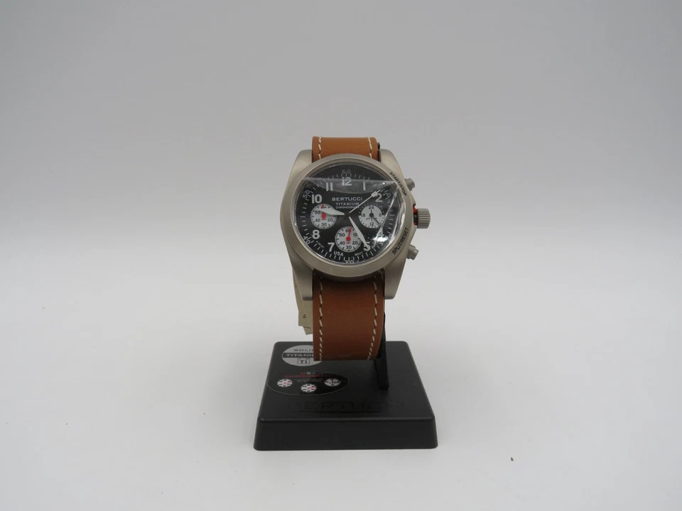 BERTUCCI 13346 A-11T Americana Field Black Dial w/ Kodiak Matte Leather Band NEW - Image 3 of 4