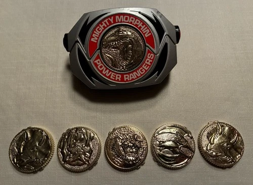 Vintage 1991 Mighty Morphin Power Rangers Morpher With 6 Excellent Coins Working