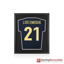 Framed Luis Enrique Signed Barcelona Shirt - Compact