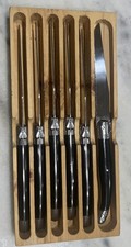 Set of 6 Barenthal L’Artet La Table French Bee Handle Steak Knives In Wooden Box