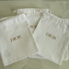 Set of 7 DIOR DRAWSTRING pochette POUCH BAG White Christian Dior New 6