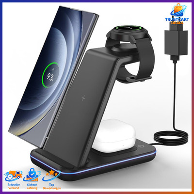 Induktive Ladestation 3 in 1 Wireless Charger für Galaxy S23 S24 ZFlip Uhr