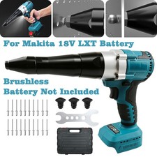 Cordless Electric Rivet Gun Brushless with LED for Makita 18V Li-ion Battery UK