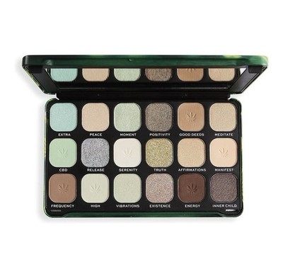 Makeup Revolution Forever Flawless Good Vibes Eyeshadow Palette 18 Shades NWT