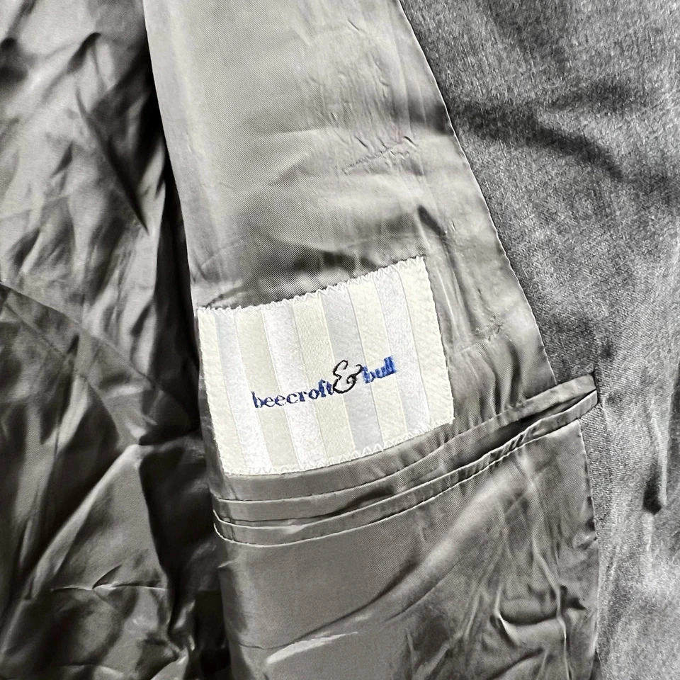 Blazer Armani Collezioni Hombre’s 42R Gris 100% Lana Chaqueta 3 Botones Hecho en Italia Foto 4 de 4