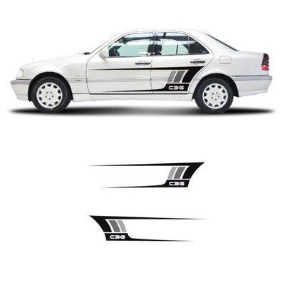 Pegatinas franja lateral Triple compatible con Mercedes-Benz C 36
