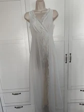 Vintage Shadow Line Long Negligee Small Size Possibly Extra Small See Photos 