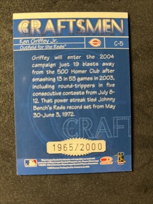 0400/2000 Ken Griffey Jr 2004 Donruss Craftsmen #C5