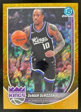 2025 Bowman DeMar DeRozan Chrome Gold Shimmer Refractor /50 #BCV-127 Kings