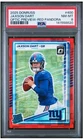 2025 Donruss Jaxson Dart Rated Rookie Optic Preview Red-Pandora Prizm #400 PSA 8