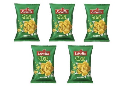 5x Estrella Dill Flavor Potato Chips 130g 4.5oz