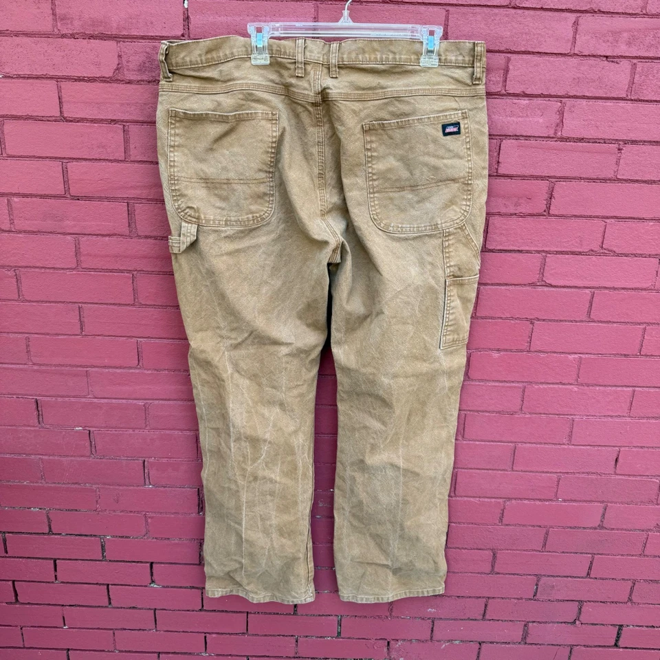 Dickies 男式棕褐色木匠裤子工作服休闲版型 40x32 — 第 4/4 张图片