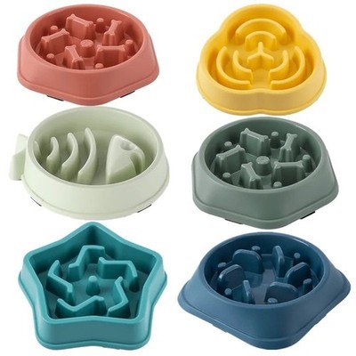 Dog Slow Feeder Bowl Anti Choking Pet Food Bowl Healthy Eating Interactive Dish