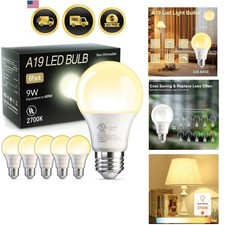 6 Pack A19 LED Light Bulbs, 60 Watt Equivalent LED Bulb, Soft Warm White 2700...