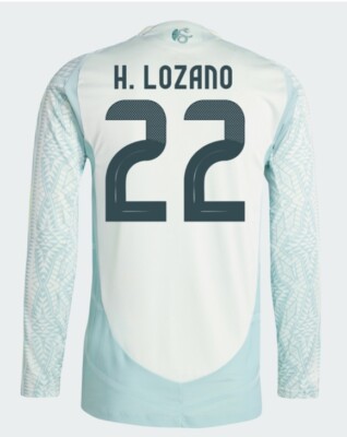 Adidas MEXICO 24 IP6386 LONG SLEEVE AWAY AUTHENTIC JERSEY Small
