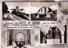 CARTOLINA  CASTEL DI SANGRO B/N   VIAGGIATA  1971 SALUTI 4 VEDUTE SANTUARIO