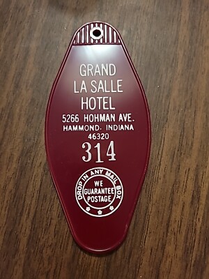 Vintage Art Deco Grand La Salle Hotel Hammond, Indiana Key Tag