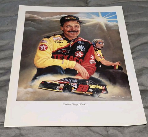 Ernie Irvan Havoline NASCAR Behind Every Cloud 11.5x15.5 Print Jeanne Barnes - Picture 5 of 6
