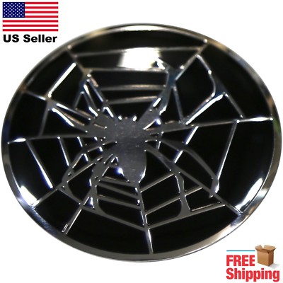 DOME SHAPE 3D Metal Spider Web Sticker Decal Emblem 2.2''