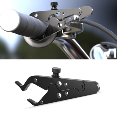 1Pc Aluminum Alloy Motorcycle Throttle Clip Cruise Control Clamp Lock Black Kit