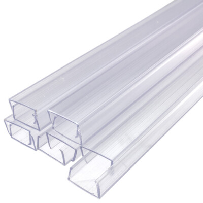 24 Inch RGB Color Changing LED Strip Light Mounting Track - Clear PVC Channel (1