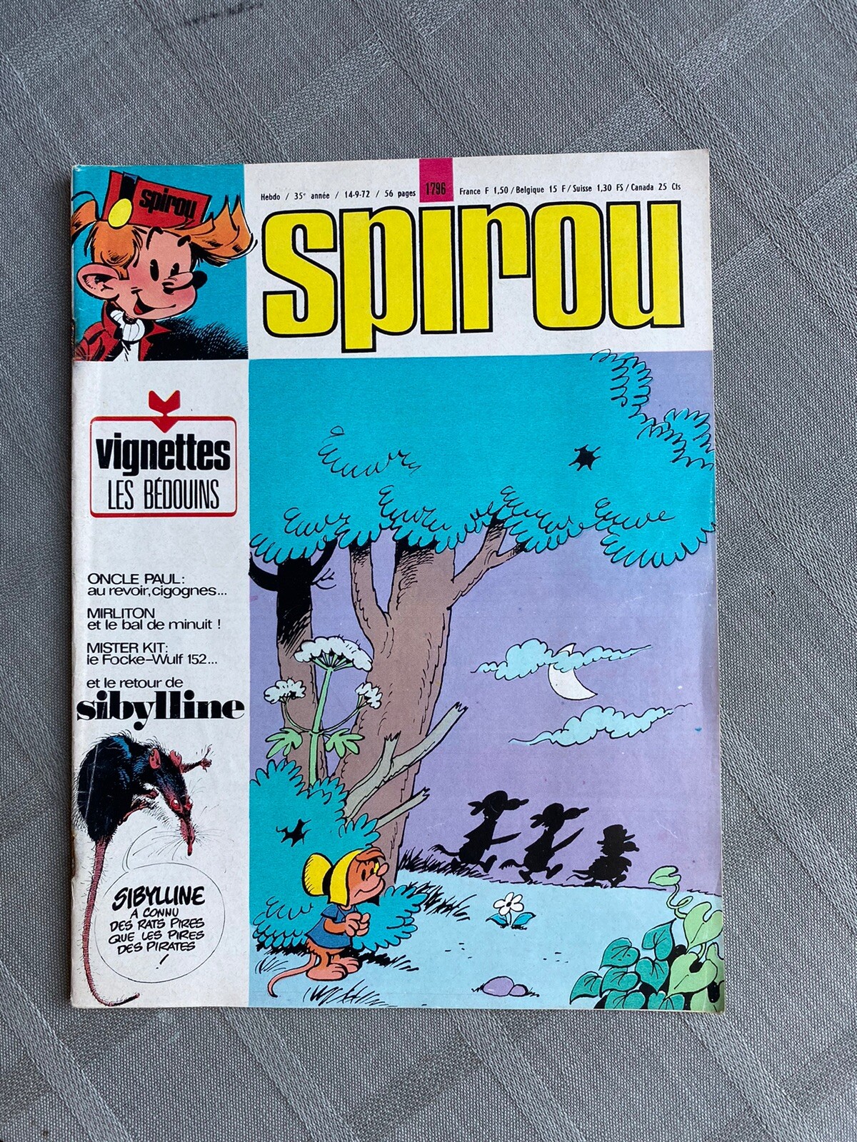 View Spirou No. 1796 Good Condition Full Supplement Tax Disc + Special Concours