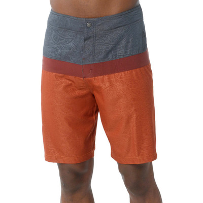 prAna QUICK DRY Water STRETCH Cargo LONG Surf BOARD Swim SHORTS Mens size  34 MED