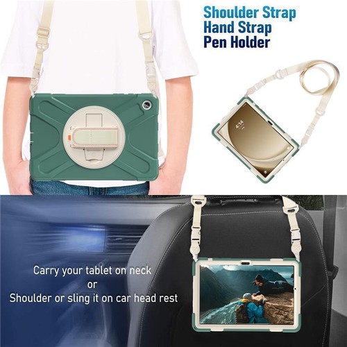 Samsung Galaxy Tab A9 A9+ A8 A7 Lite Stand Case Shockproof Strap Kids Flip Cover - Picture 20 of 35