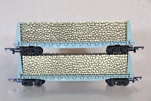 TRIANG HORNBY R235 RAKE of 2 TRANSCONTINENTAL TC PULP WOOD CAR WAGON 4415 oe - Picture 2 of 6