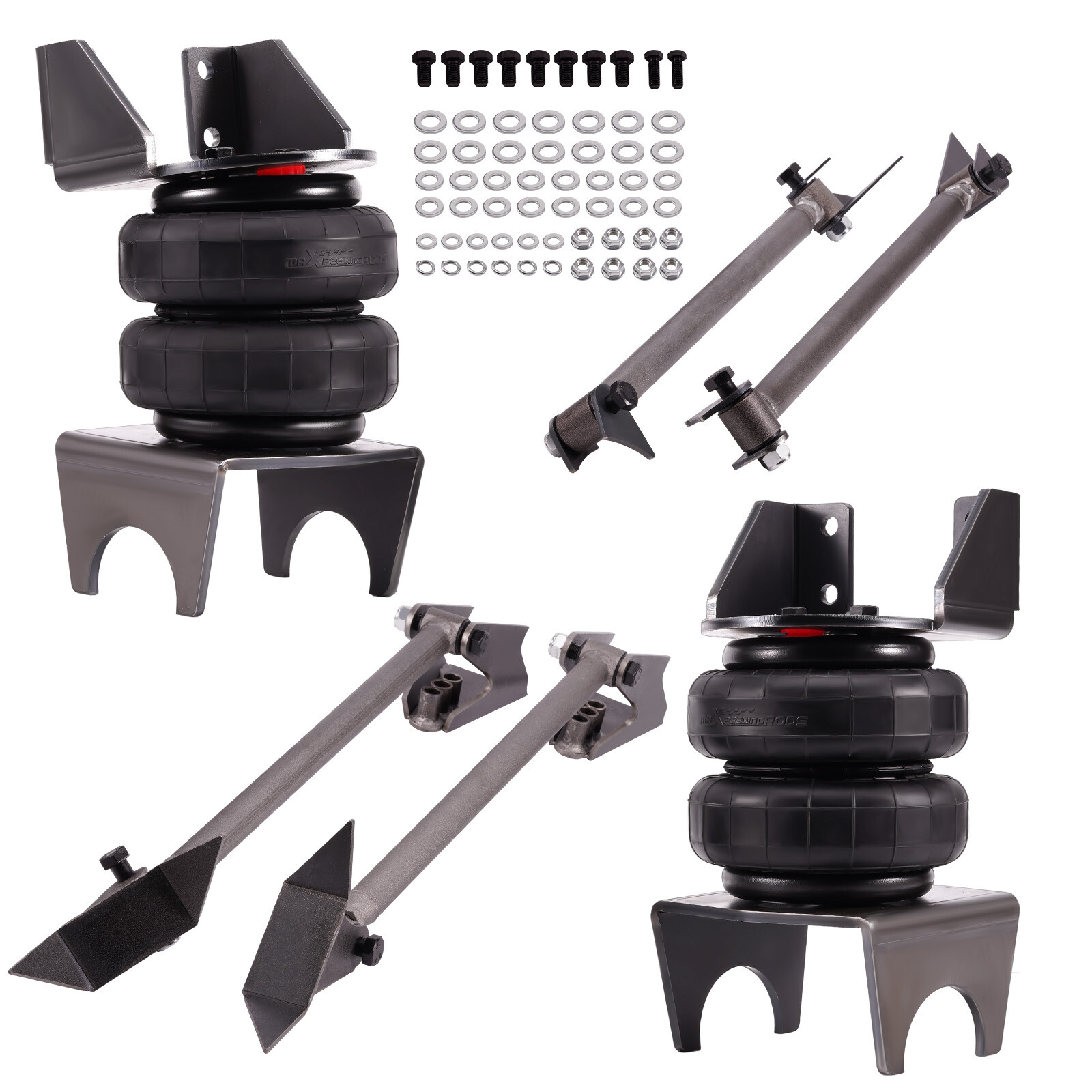 Triangulated 4 Link Kit 2500 Spring Bags 2.75 axle for Ford F150/F250