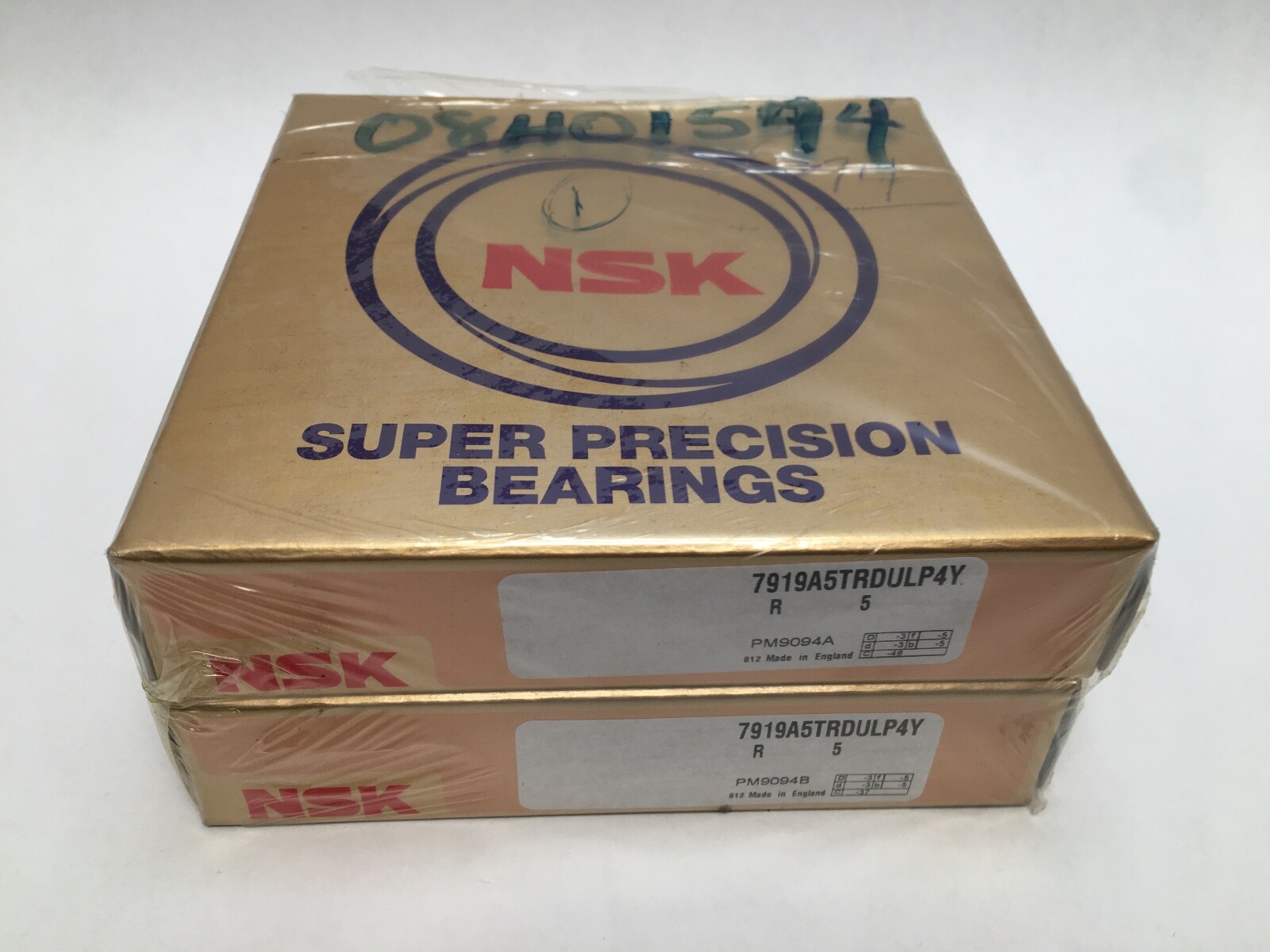 NSK 7919A5TRDULP4Y Angular Bearing 95x130x18 mm 7919-A5TR-DUL-P4Y England 2 Pcs