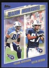 2000 Topps Football Season Highlights Kevin Dyson/Frank Wycheck #330 Tennessee