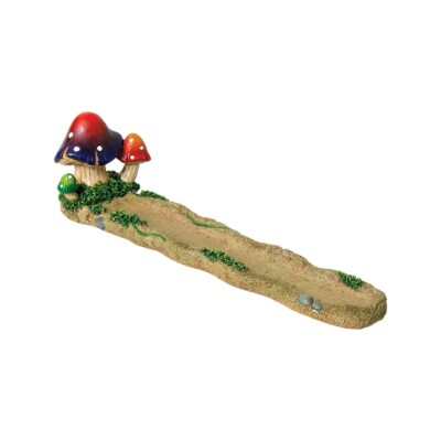 10'' Novelty Mushroom Aroma Incense Burner Polystone Incense Holder
