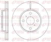 Remsa 2X Bremsscheibe Vorne Ø255 Mm BelüFtet FüR Toyota Yaris _P9_ 1.0 Vvt-I