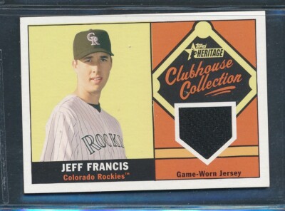 2010 Topps Heritage Clubhouse Collection #CCR-JF GU Jersey Relic JEFF FRANCIS VG