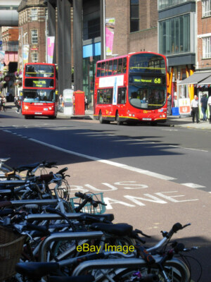Photo 6x4 Waterloo Road Two buses heading out into south London to West N c2012