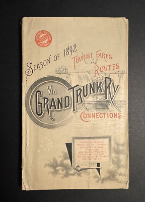 1892 Grand Trunk Railway Tourist Tarife & Routen Buch 144 Seiten - inkl. Karten, RAR