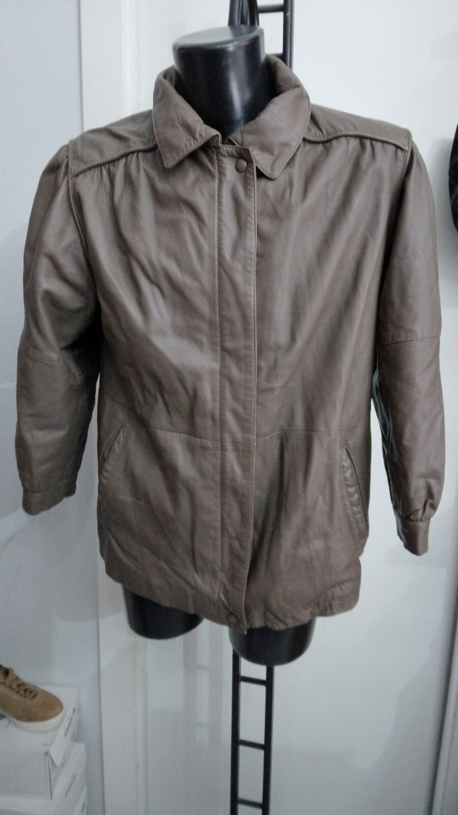 Leather Jacket Women Brown Size 46 PG208LZ-image