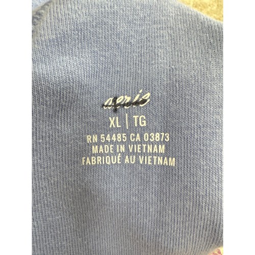 Aerie Terry Cloth Cinch Sweatshirt blue relaxed beach lounge sz XL blue - Picture 2 of 8