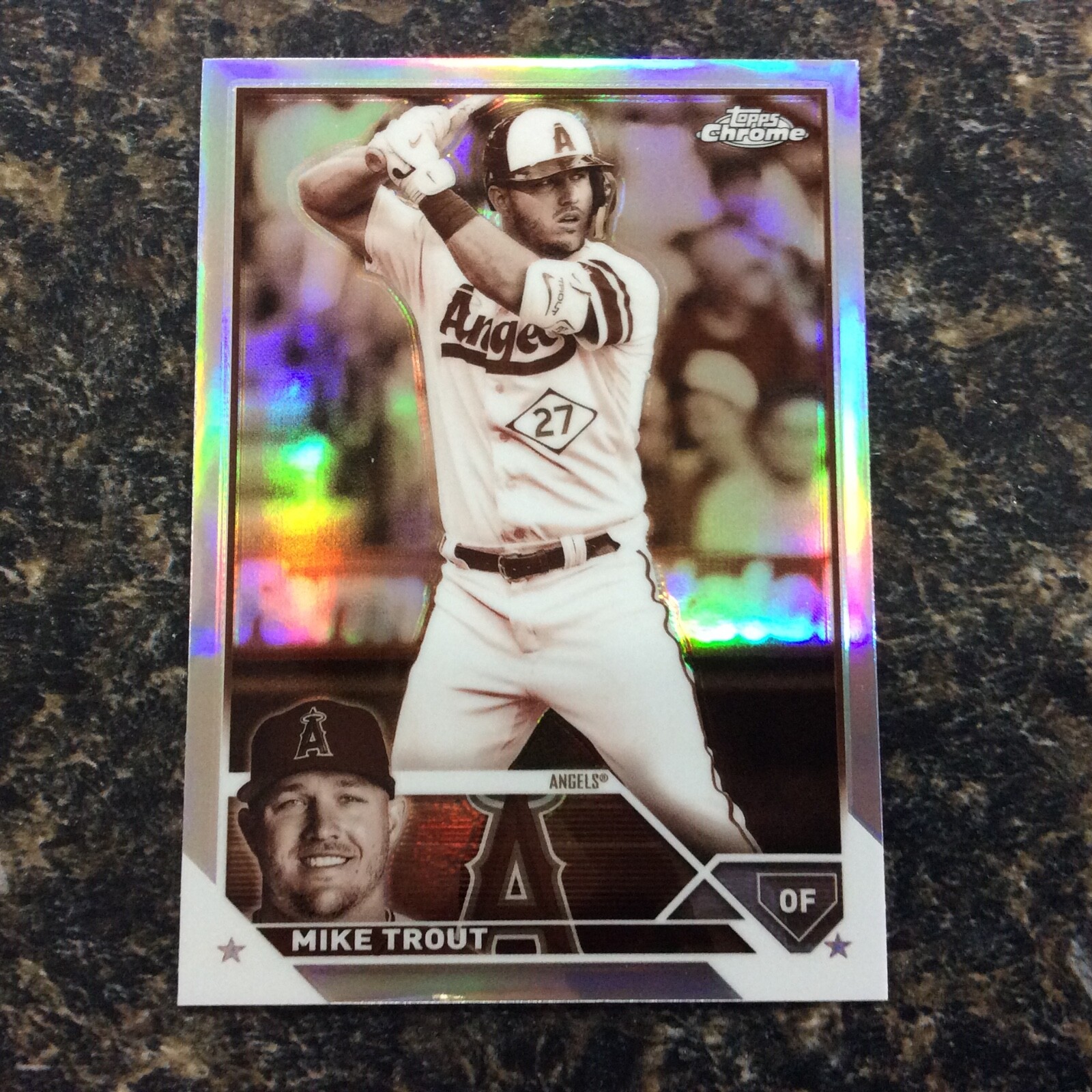 2023 Topps Chrome Sepia Refractor #27 Mike Trout Angels